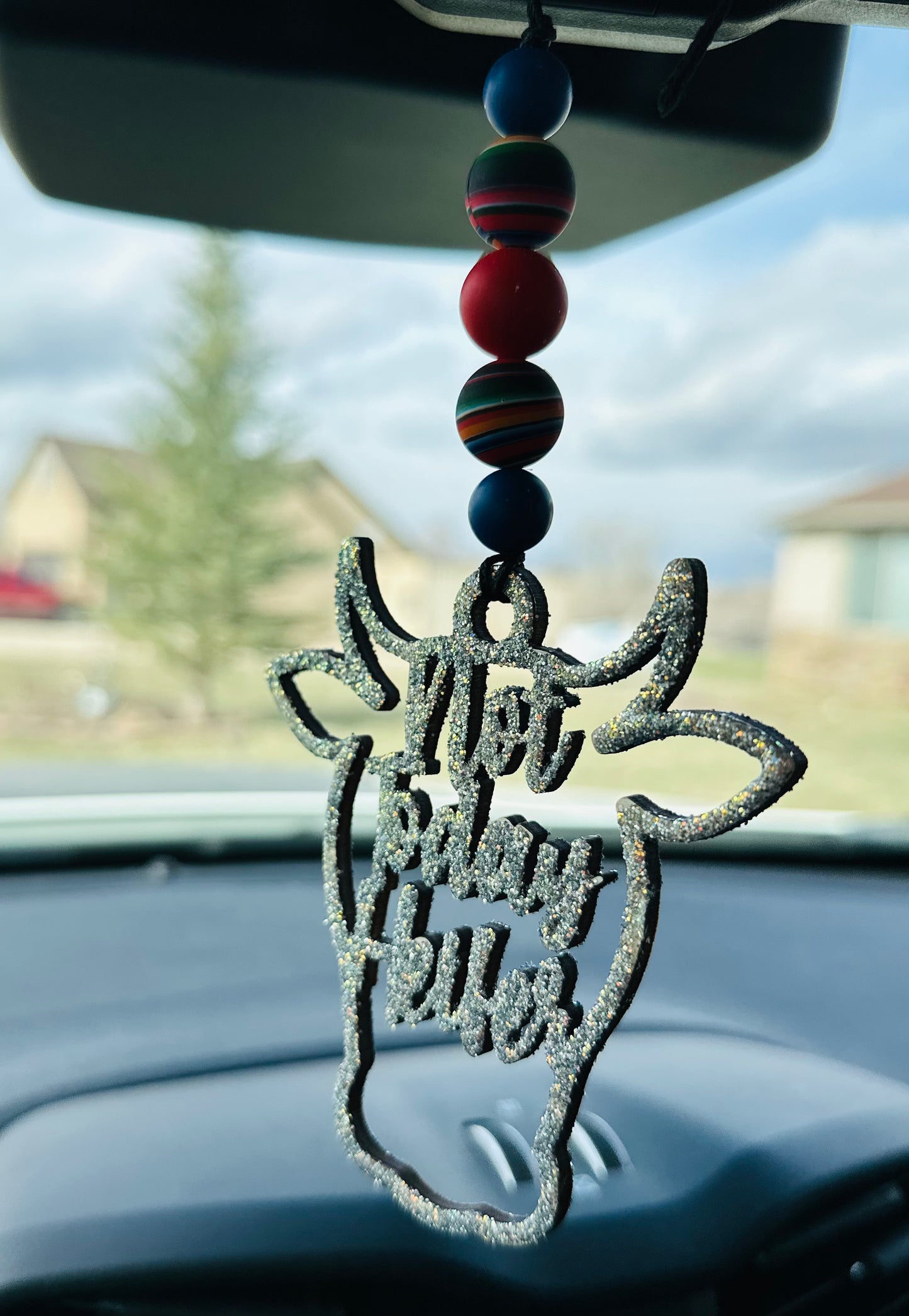 Not Today Heifer Car Charm