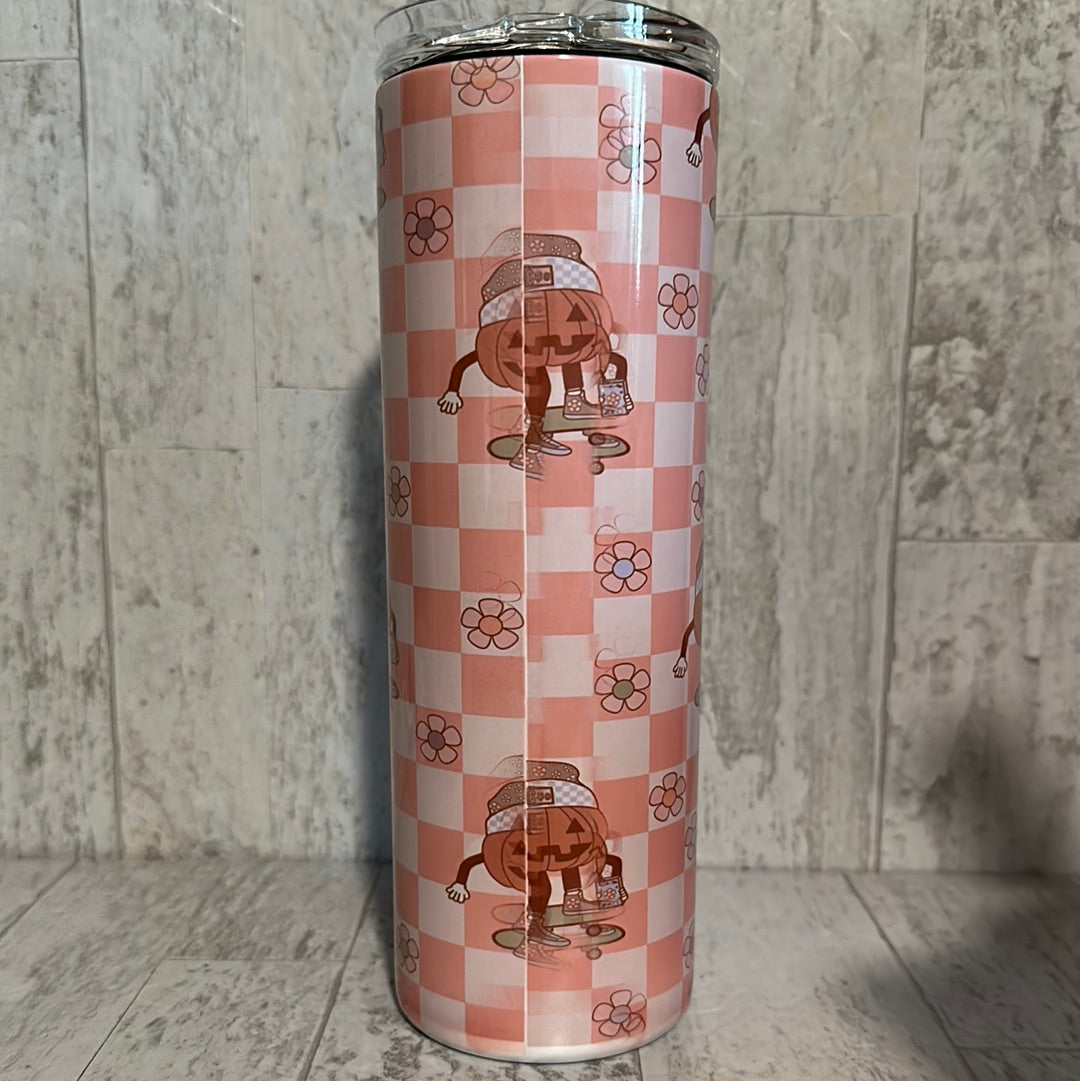 Skater Pumpkin Tumbler (read description)
