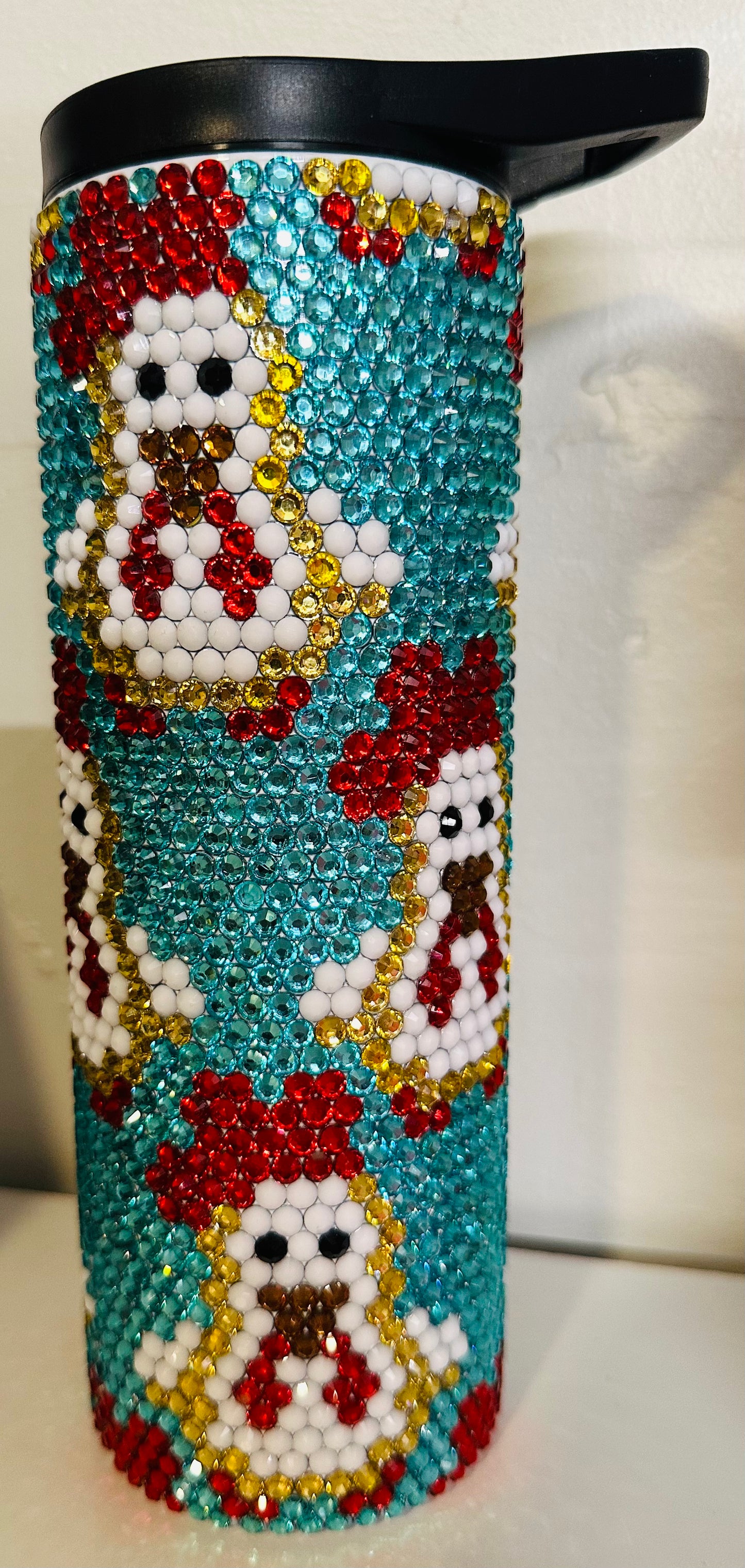 Hand Rhinestoned Chicken 20oz Metal Tumbler