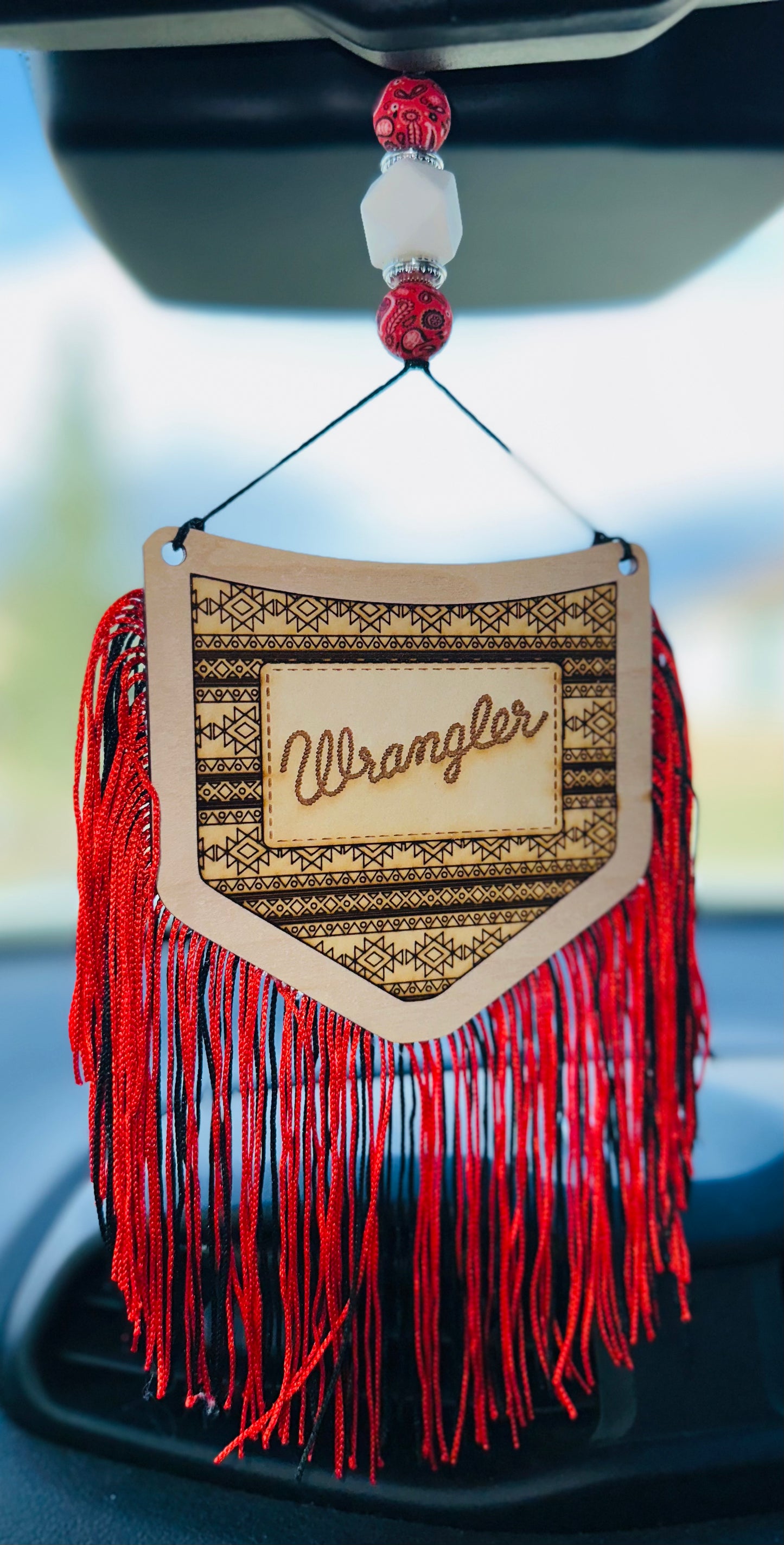 Wrangler Red Car Charm