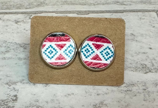 Pink Western Earrings