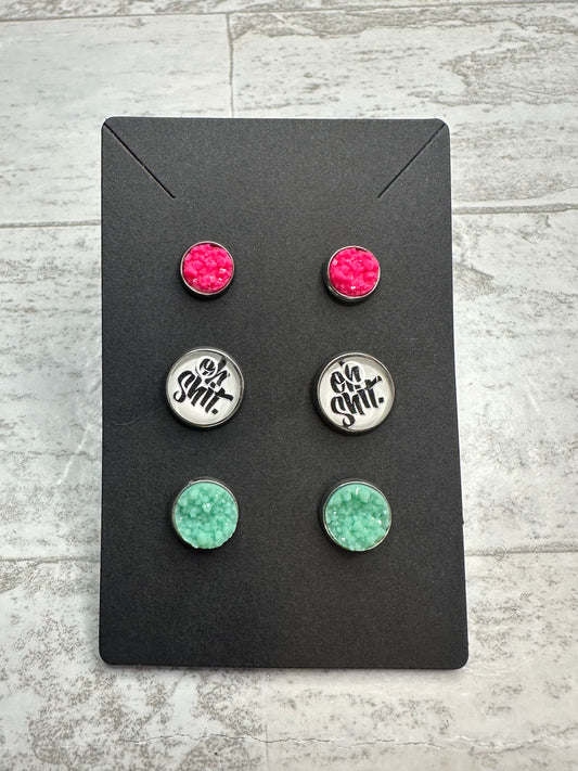 Oh Shit Earring Set