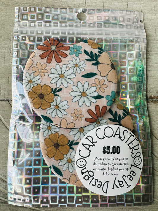 Floral Plaid Coasters