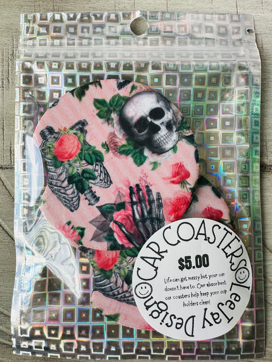 Floral Skeleton Coasters