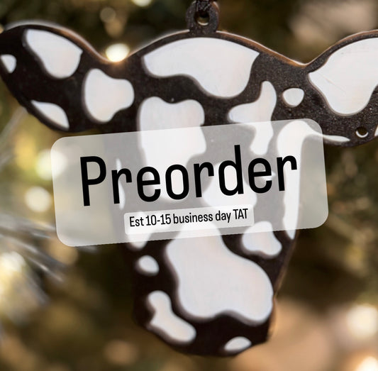 PREORDER- Cow Charm (Choose Main Bead Color)